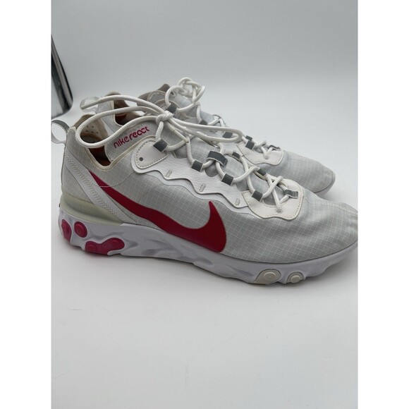 Nike React Element 55 Shoes Mens Size 14 White Red Running Sneakers BQ6167-102 main image 10
